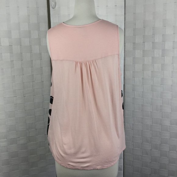 Elle Soft  Pink Shell w/black dot design, Medium - Picture 2 of 5